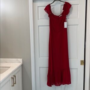 Reformation Butterfly Dress in Cherry Red
New with tag